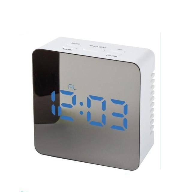 Digital LED mirror clock