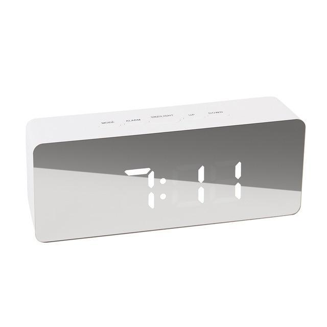 Digital LED mirror clock