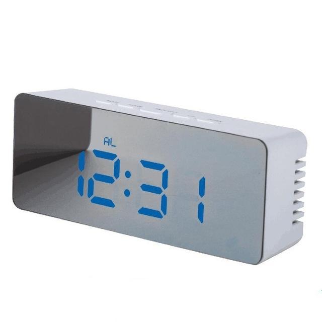 Digital LED mirror clock