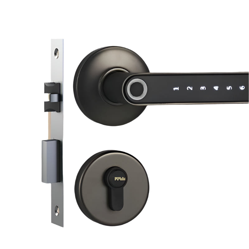 Smart Lock Fingerprint Password Electric Digital Lock  Alloy Keyless Security Door Handle For Home