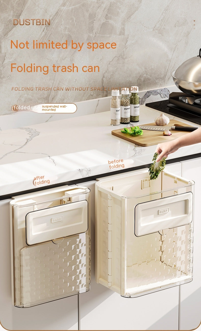 Household Kitchen Folding Trash Can