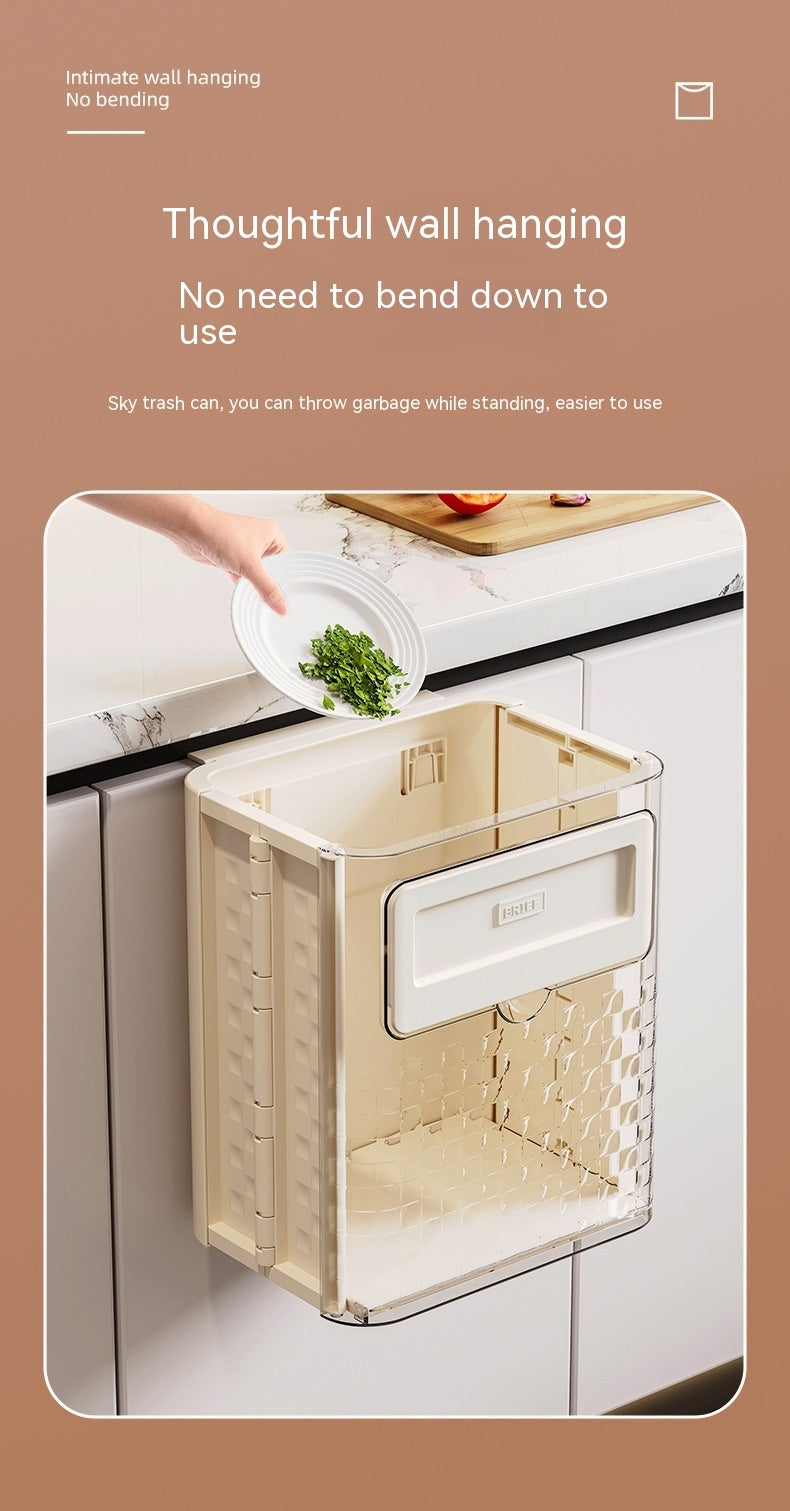 Household Kitchen Folding Trash Can
