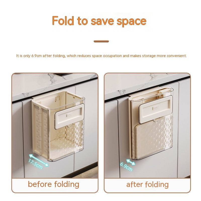 Household Kitchen Folding Trash Can