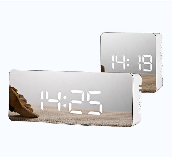 Digital LED mirror clock