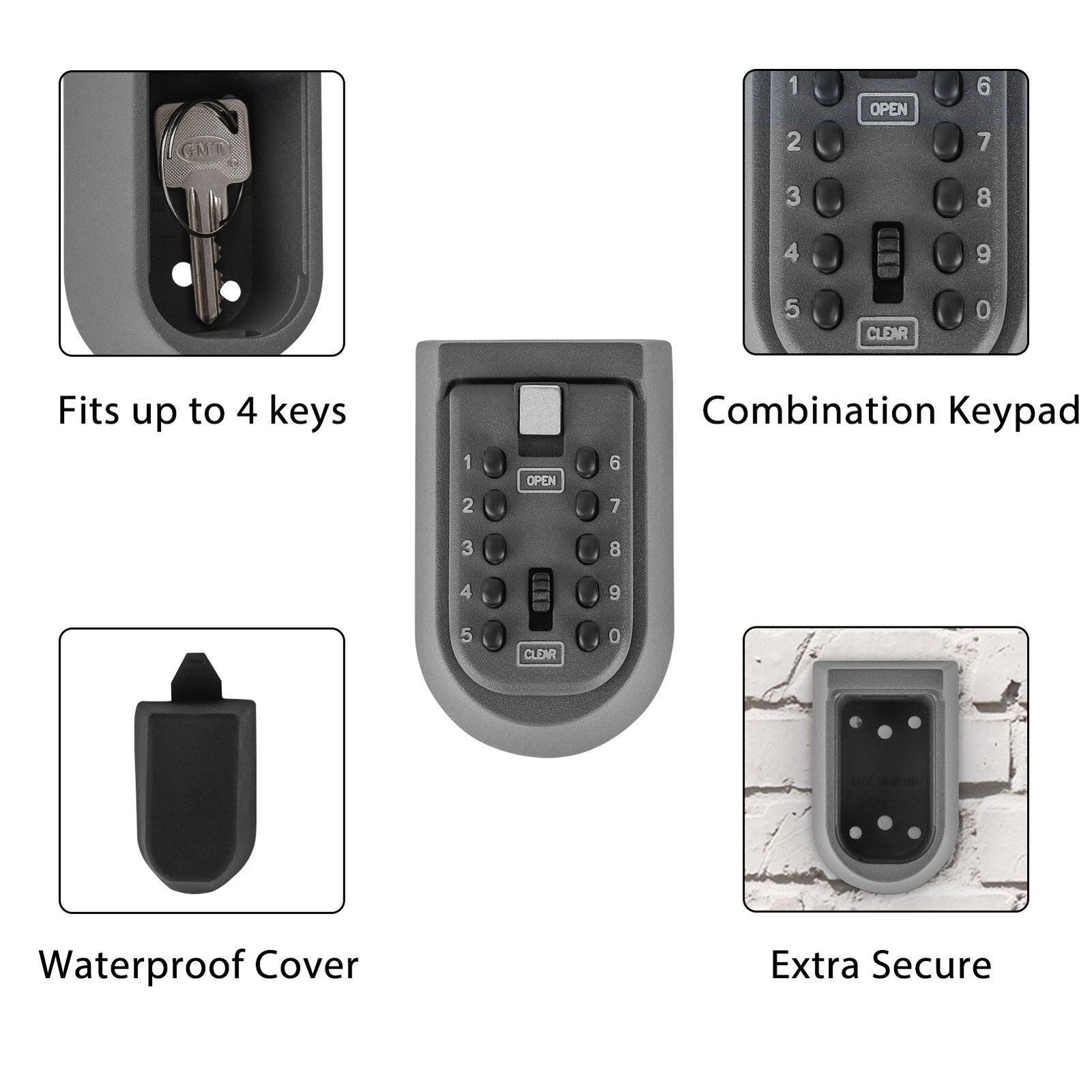 Outdoor High-Security Wall-Mounted Key Safe