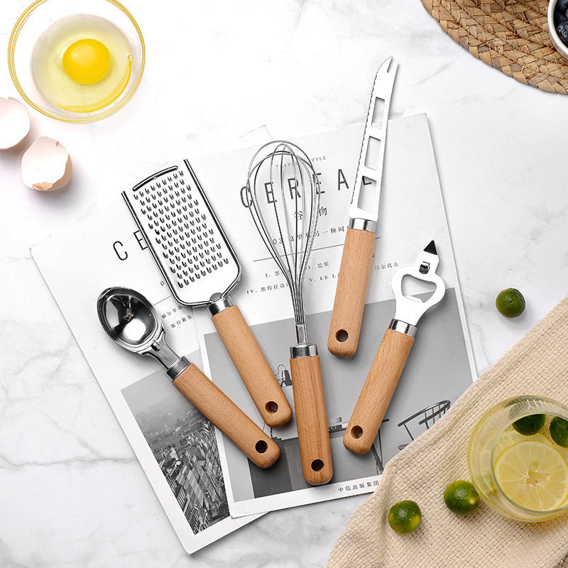 Creative Kitchen Gadget with Wooden Handle