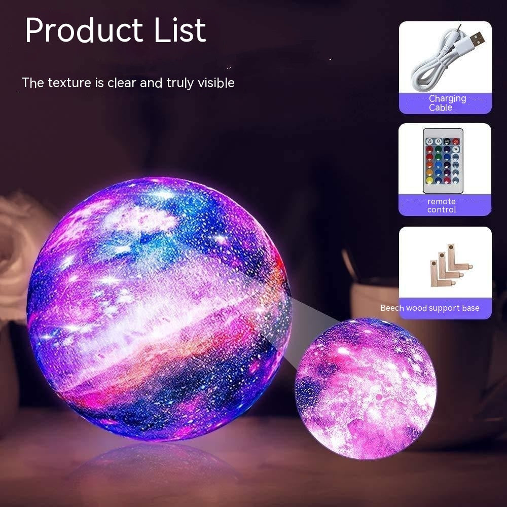 3D Printing Moon Galaxy  Light