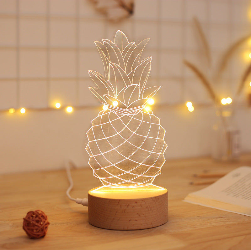 Bedside pineapple lamp