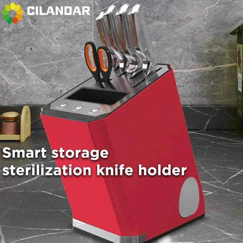 CILANDAR UV Chopsticks & Knife Sterilizer – High-Temperature Smart Disinfection Holder