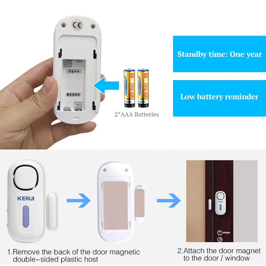 Smart Magnetic Wireless Door Alarm System