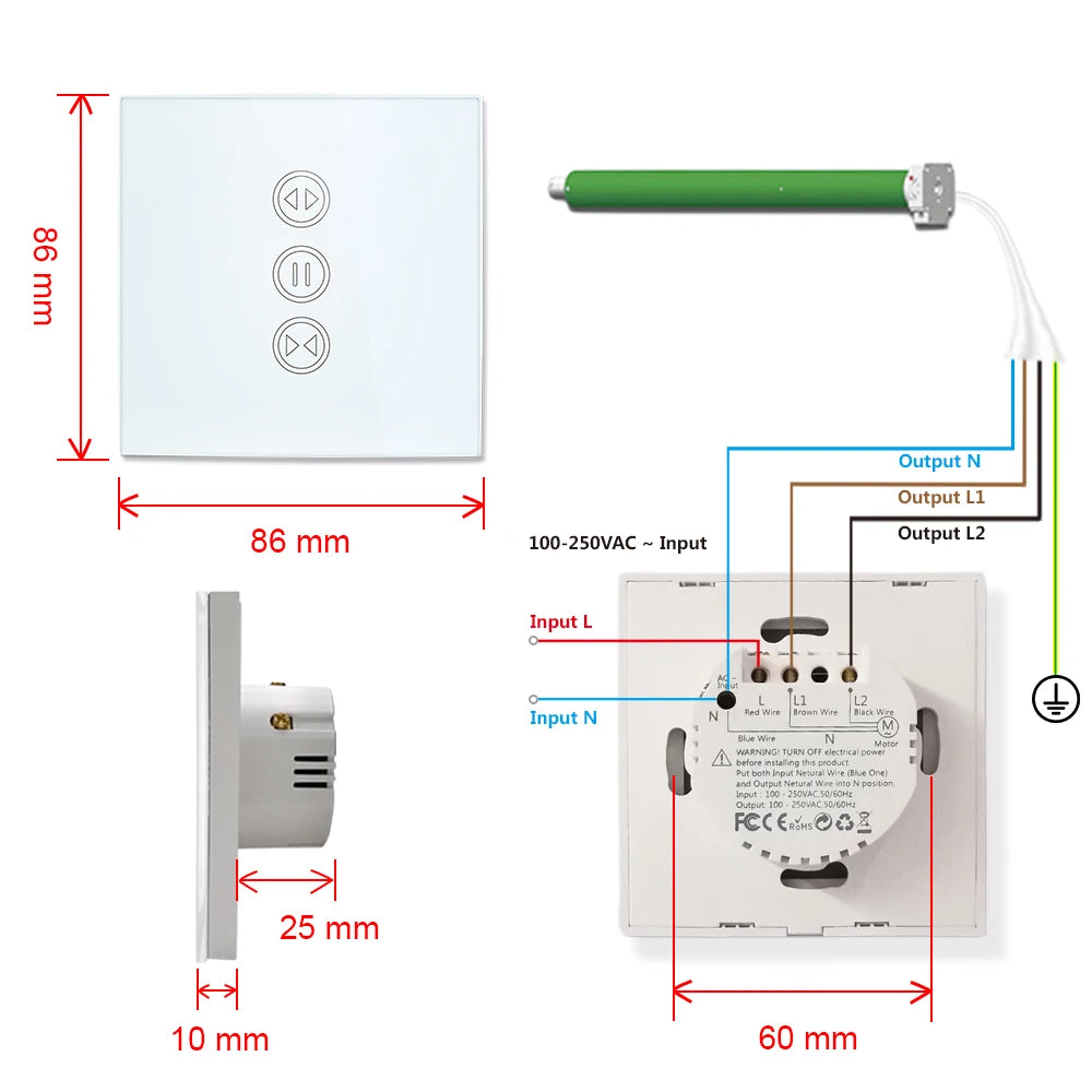 Smart Electric Wi-Fi Curtain Switch