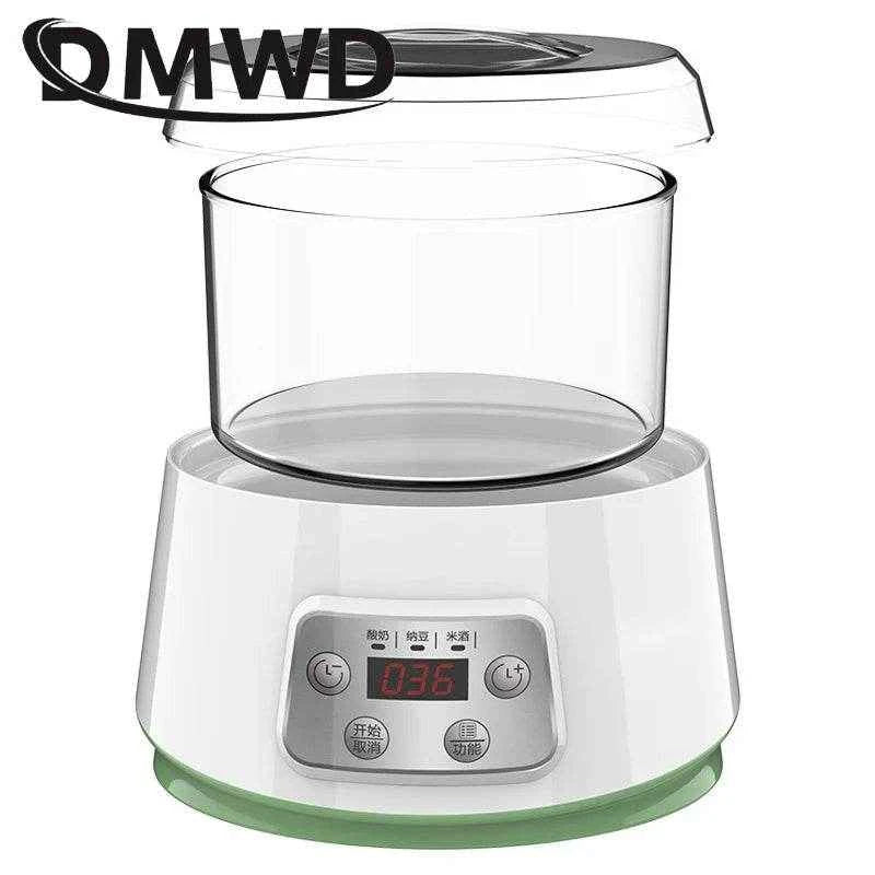 DMWD Mini Electric Yogurt Maker – Automatic Enzyme Fermenter & Ceramic Container for Yoghurt & Natto