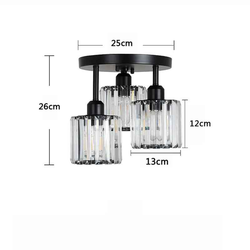 Crystal Ceiling Lights Modern Lamps Black