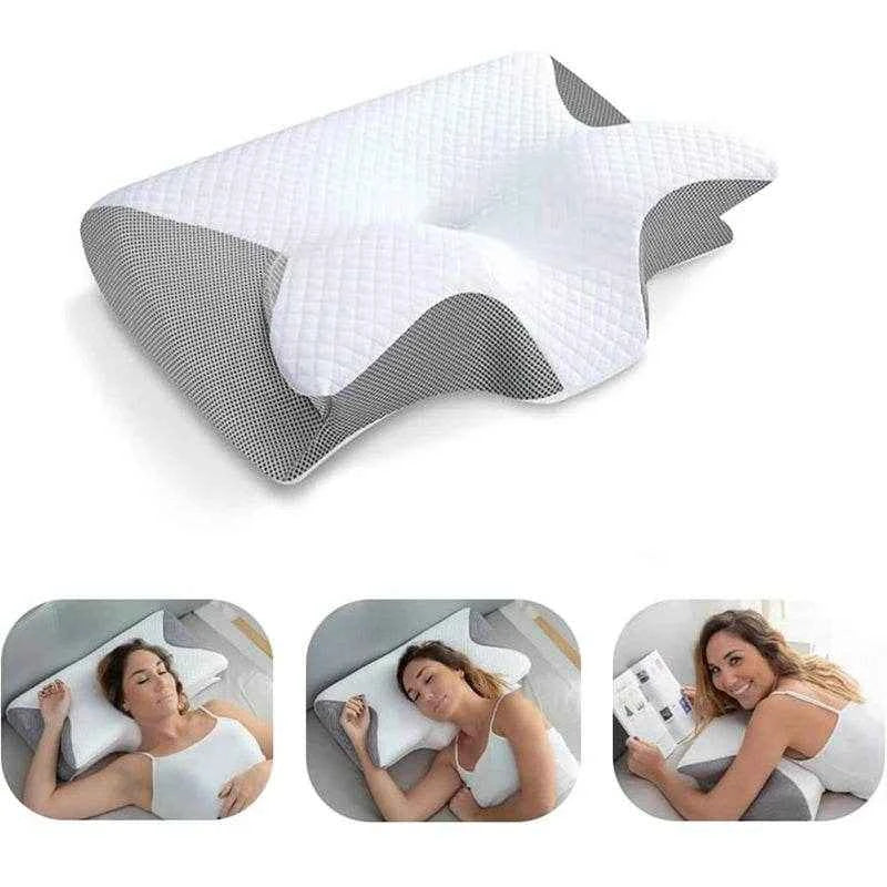 Memory Foam Ergonomic Cervical Neck Pillow