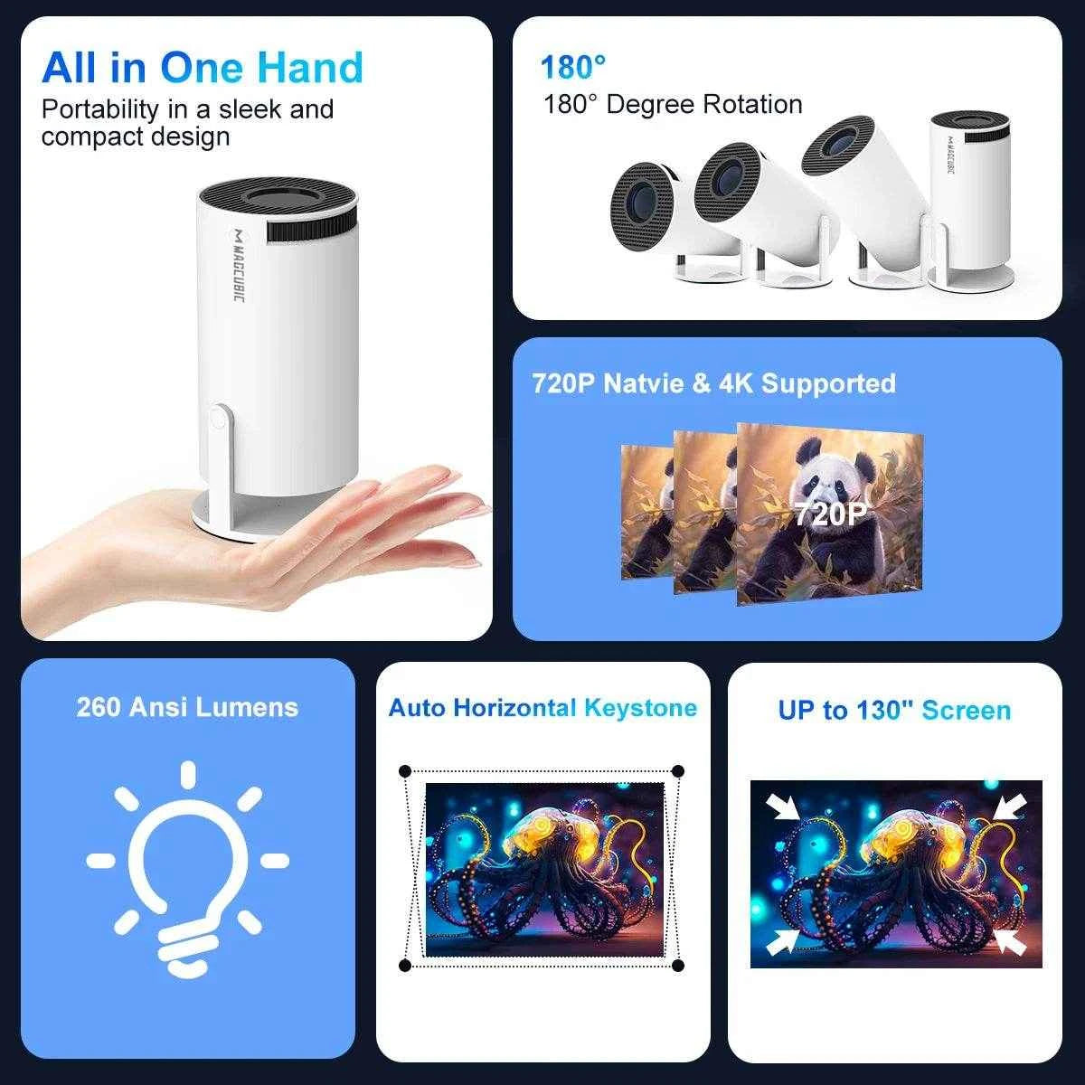 HY300 Pro 4K Smart Projector