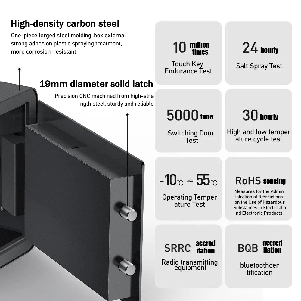 2025 Xiaomi Mijia Smart Safe Deposit Box with Fingerprint Unlock & Vibration Warning - Novara®