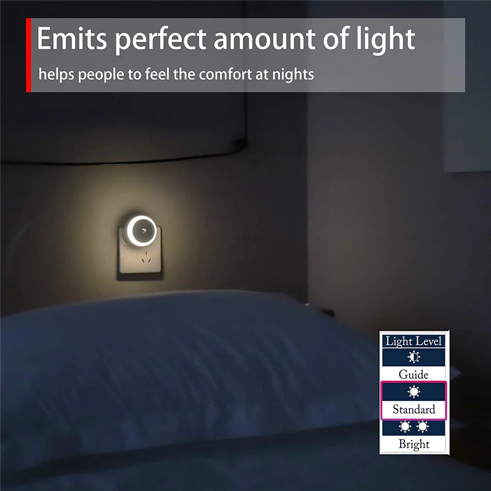 Plug In Sensor Smart Round Night Light