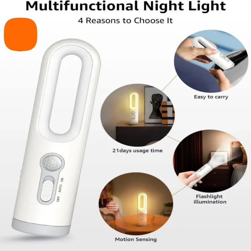 2 in 1 Portable LED Motion Sensor Night Light