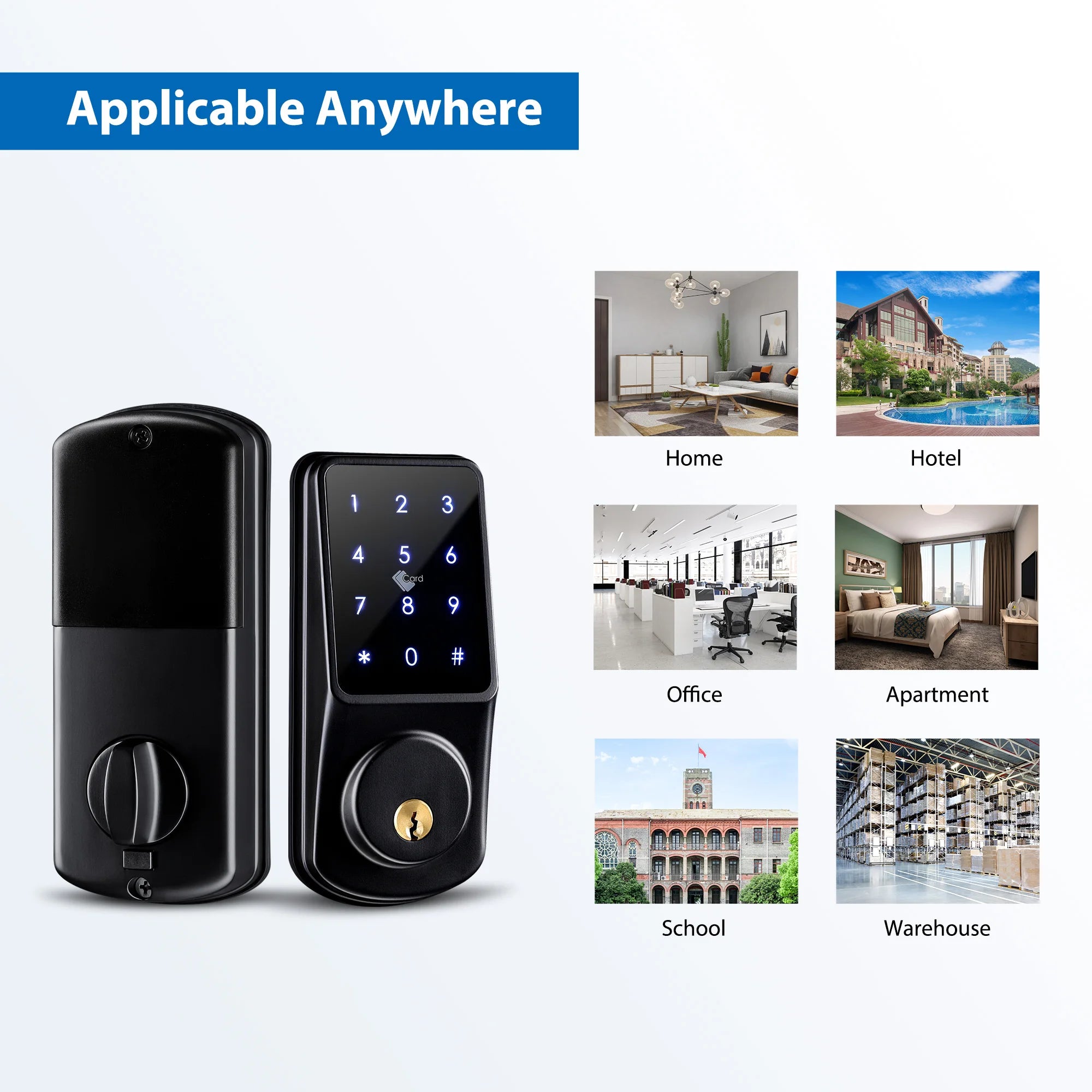 Wi-Fi Smart Deadbolt Digital Keypad Lock