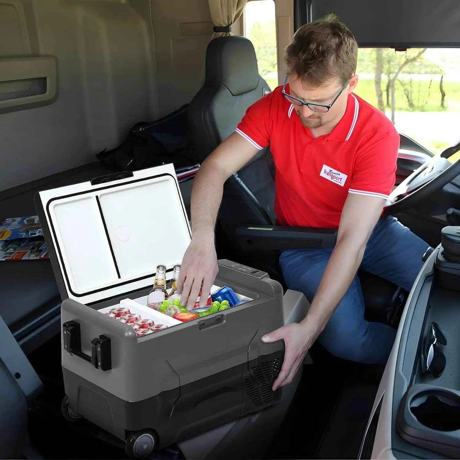 35L Portable Car Refrigerator - Dual Zone, -20℃, APP Control for Camping & Travel