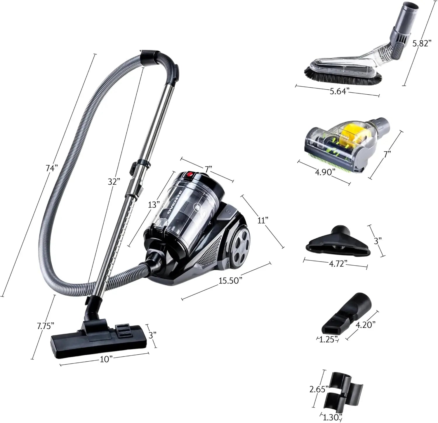 Heavy Duty Electric Bagless Canister Vacuum