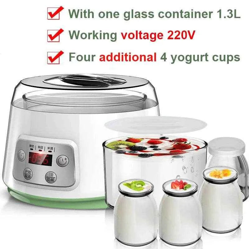 DMWD Mini Electric Yogurt Maker – Automatic Enzyme Fermenter & Ceramic Container for Yoghurt & Natto