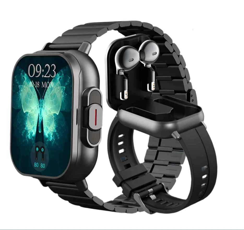 TWS 2-in-1 Smart Watch with Bluetooth