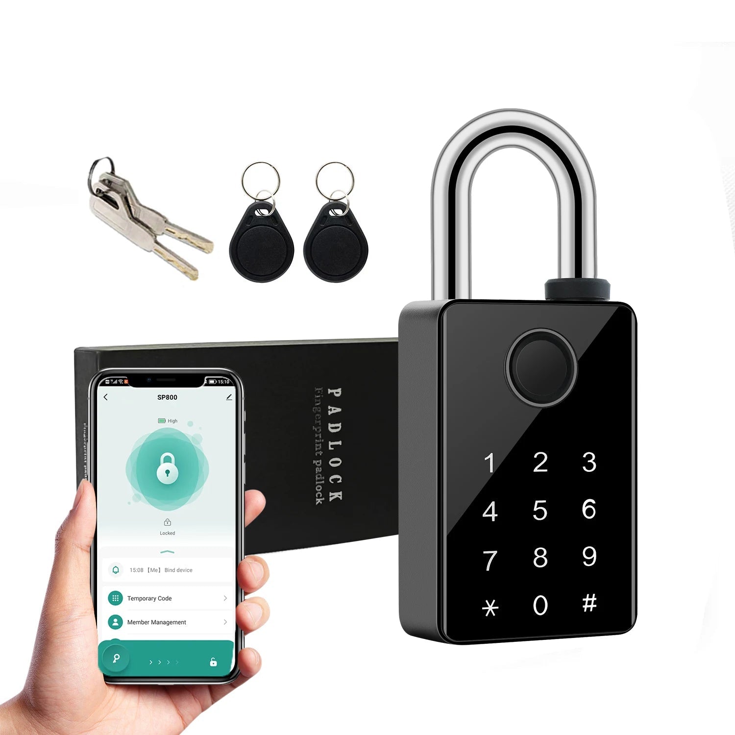 Home Security Password Touch Screen Padlock