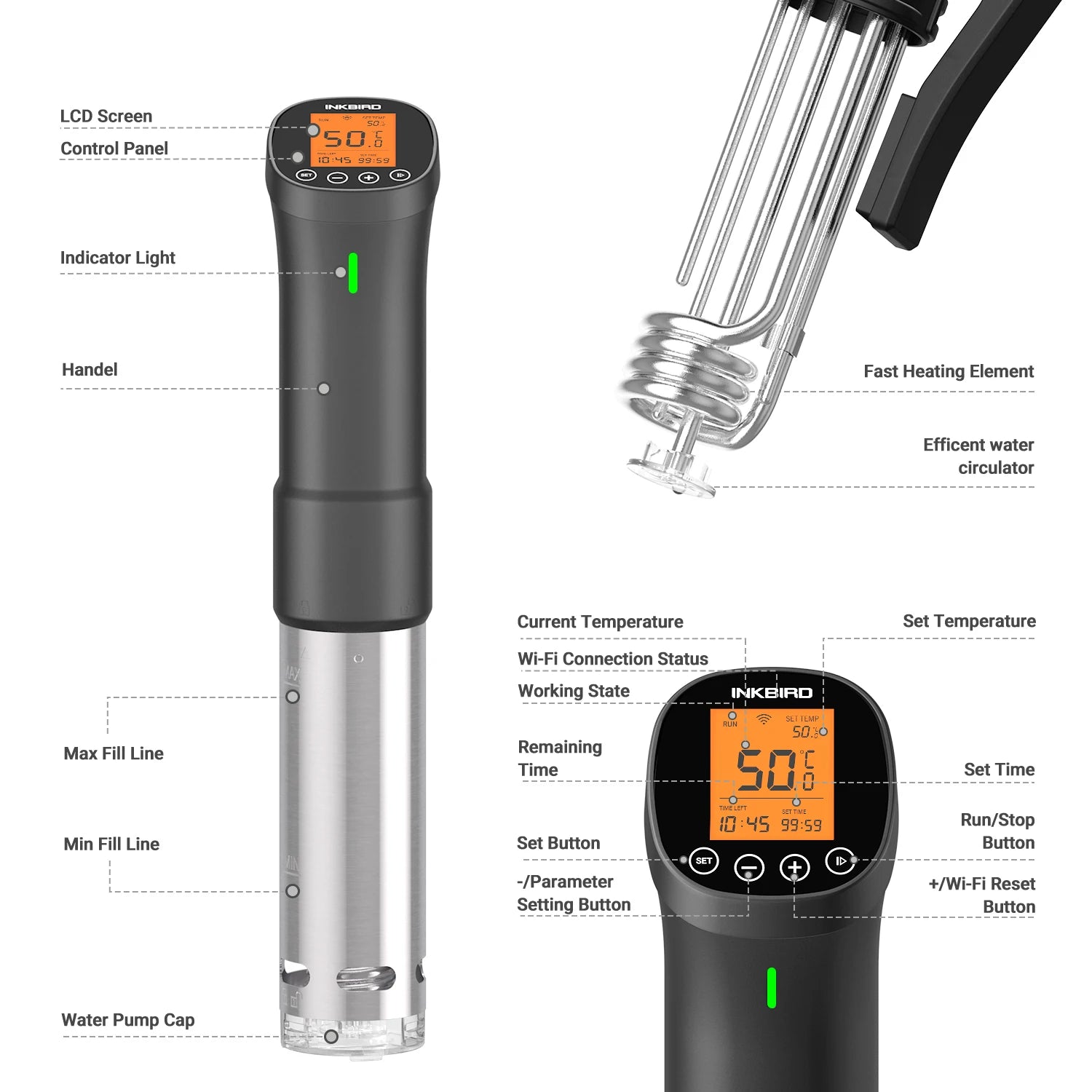 Stainless Steel Durable Wi-Fi Precision Cooker