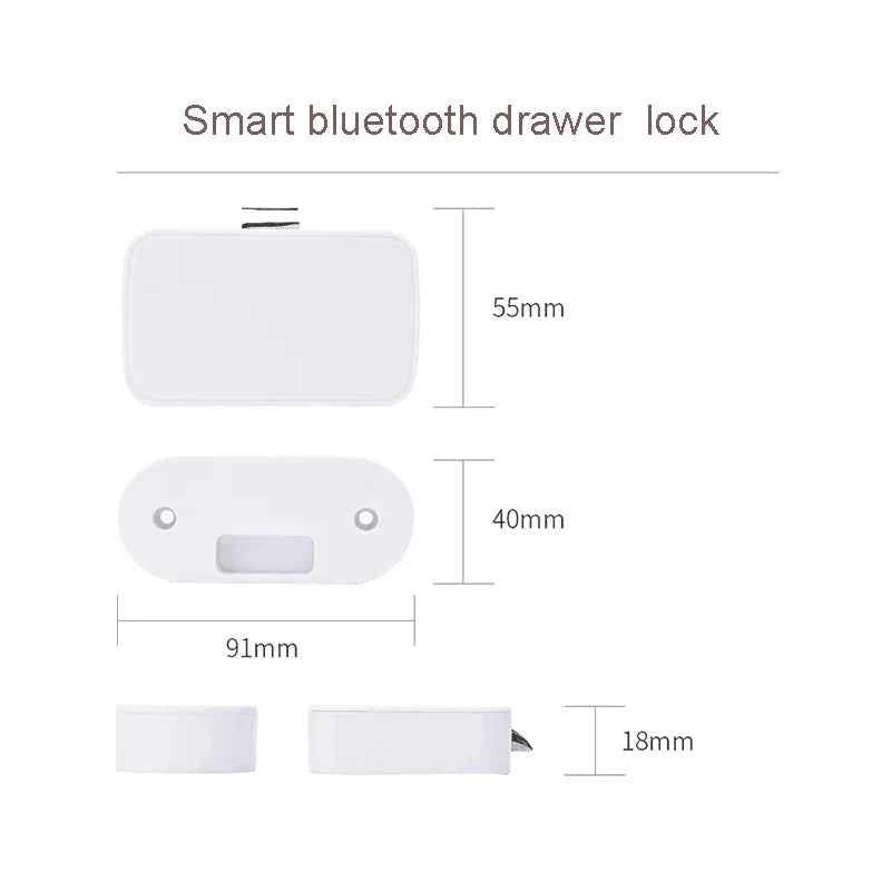 Tuya Smart Home File Cabinet Lock Wireless Bluetooth Keyless Invisible Mobile APP Control Electronic Locks For Furniture Drawer