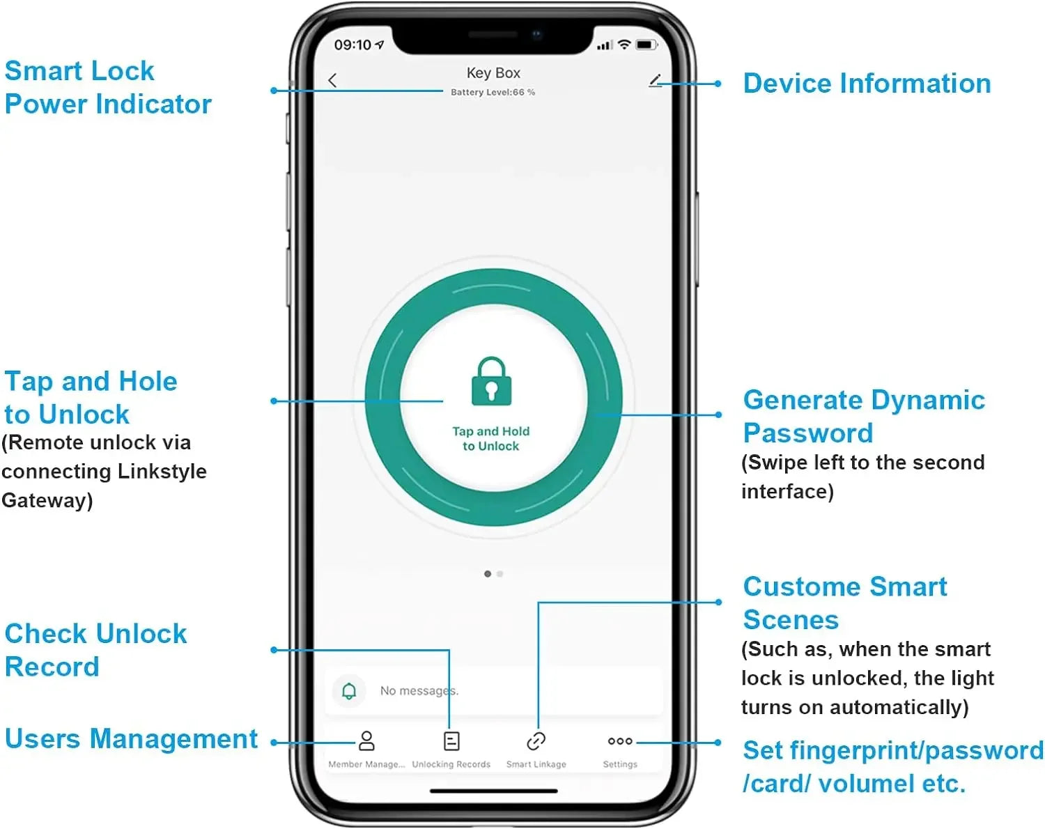 Tuya/TTlock Bluetooth Fingerprint Smart Lock Box with WiFi for Remote Access - Novara®