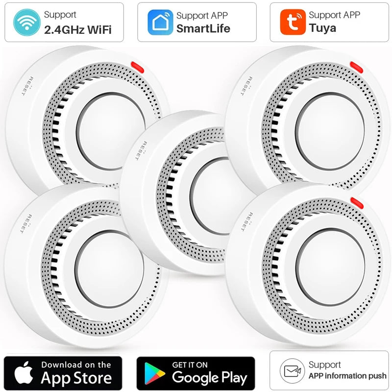 Smart Sensor Wireless Wi-Fi Smoke Detector