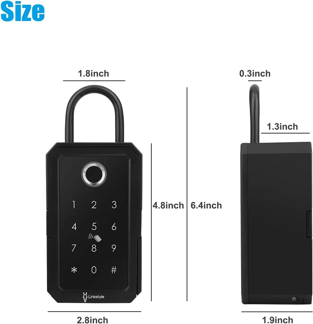 Tuya/TTlock Bluetooth Fingerprint Smart Lock Box with WiFi for Remote Access - Novara®