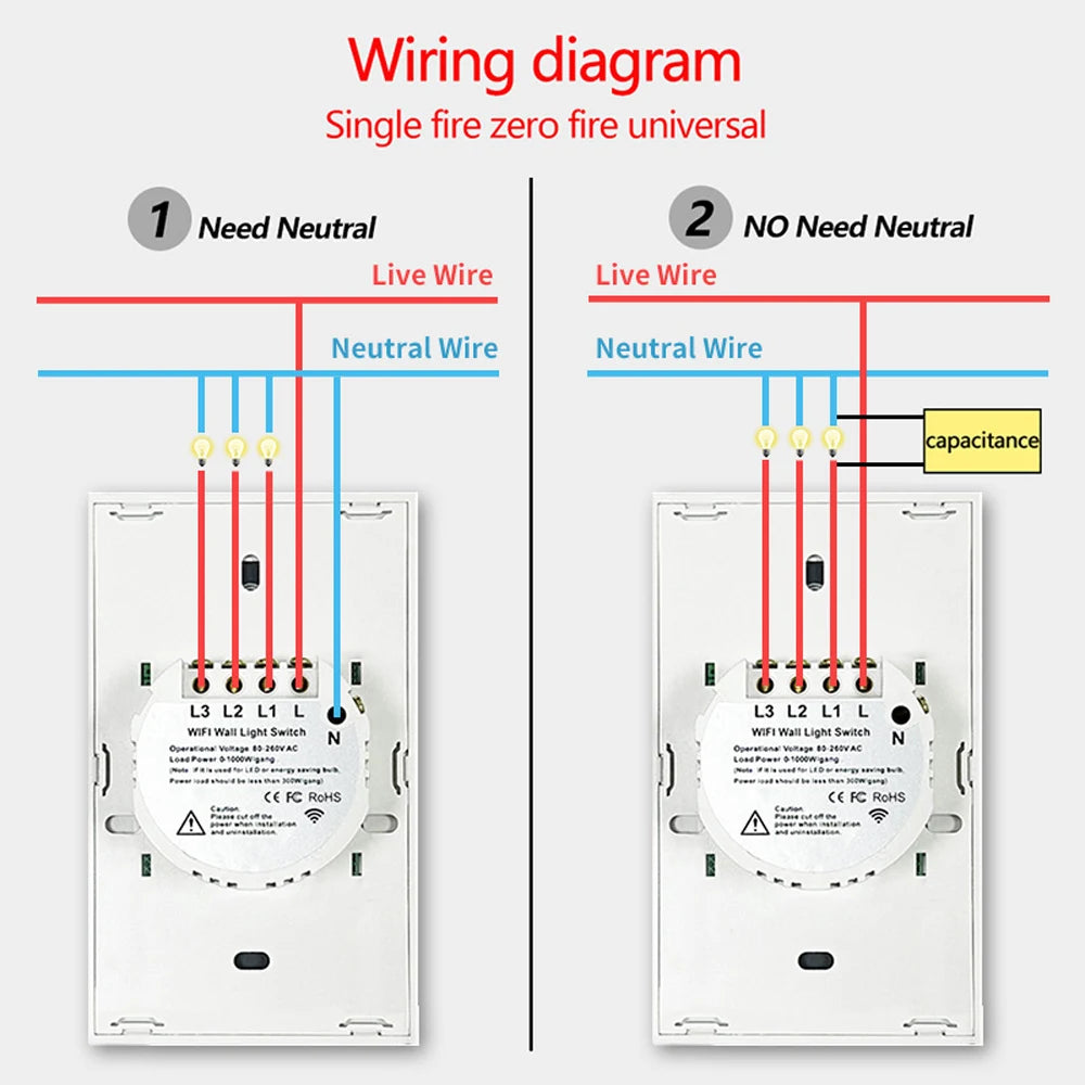 Smart Touch Sensor Wall Switch