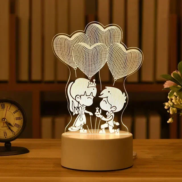 3D Romantic Love Decoration LED Lamp