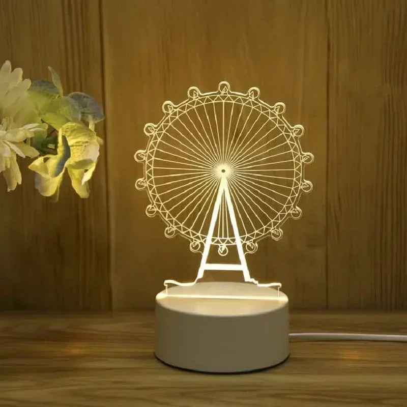 3D Romantic Love Decoration LED Lamp