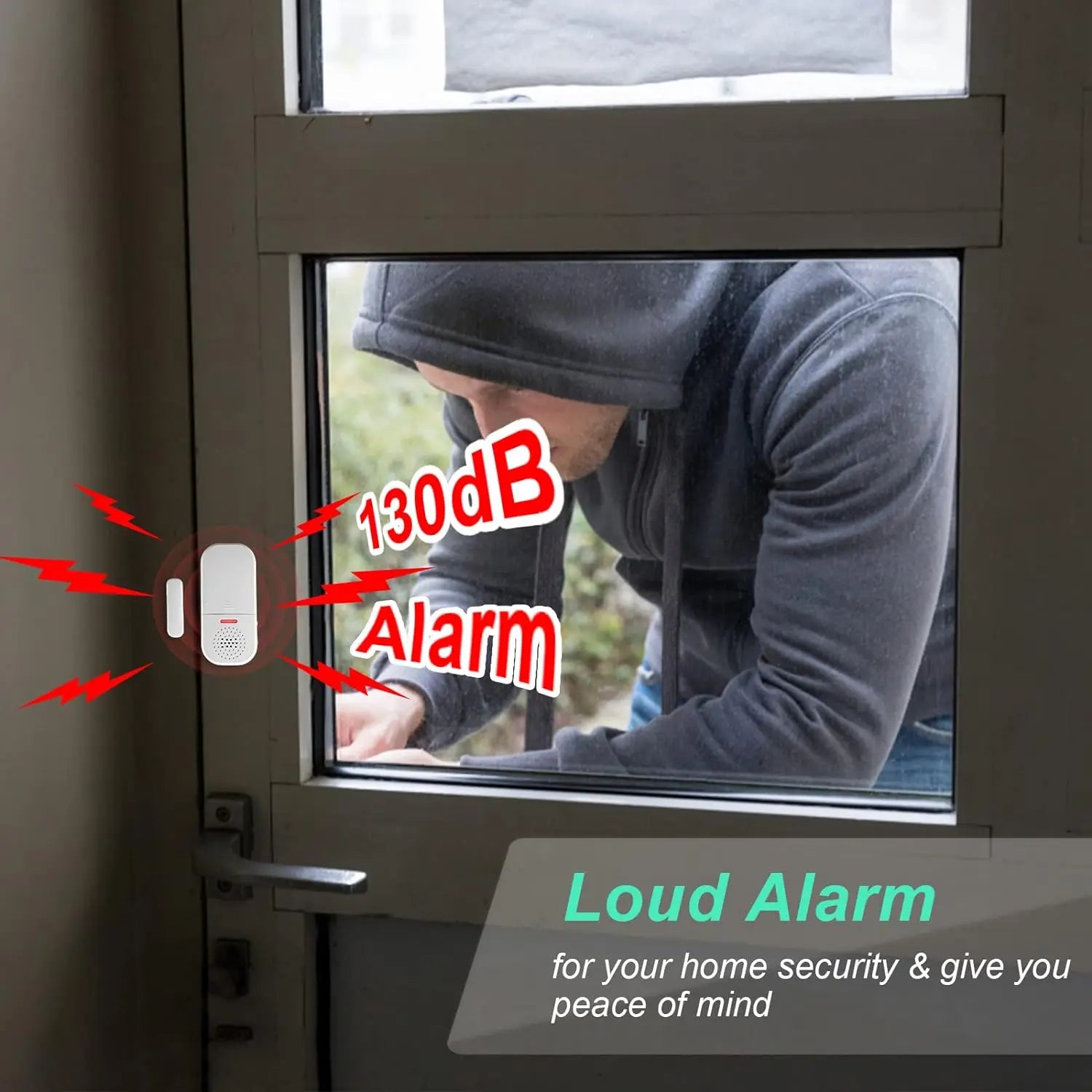 Safety Wireless Adjustable Volume Loud Door Alarm