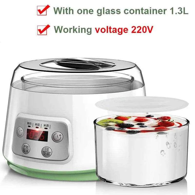 DMWD Mini Electric Yogurt Maker – Automatic Enzyme Fermenter & Ceramic Container for Yoghurt & Natto