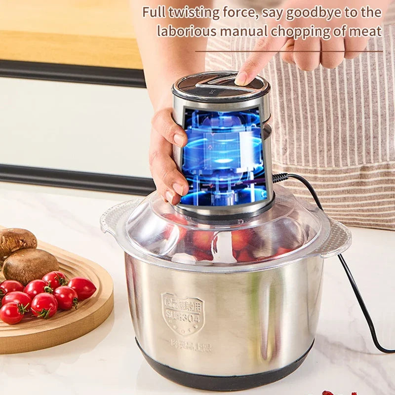 5L Electric Stainless Steel Meat Vegetable Grinder