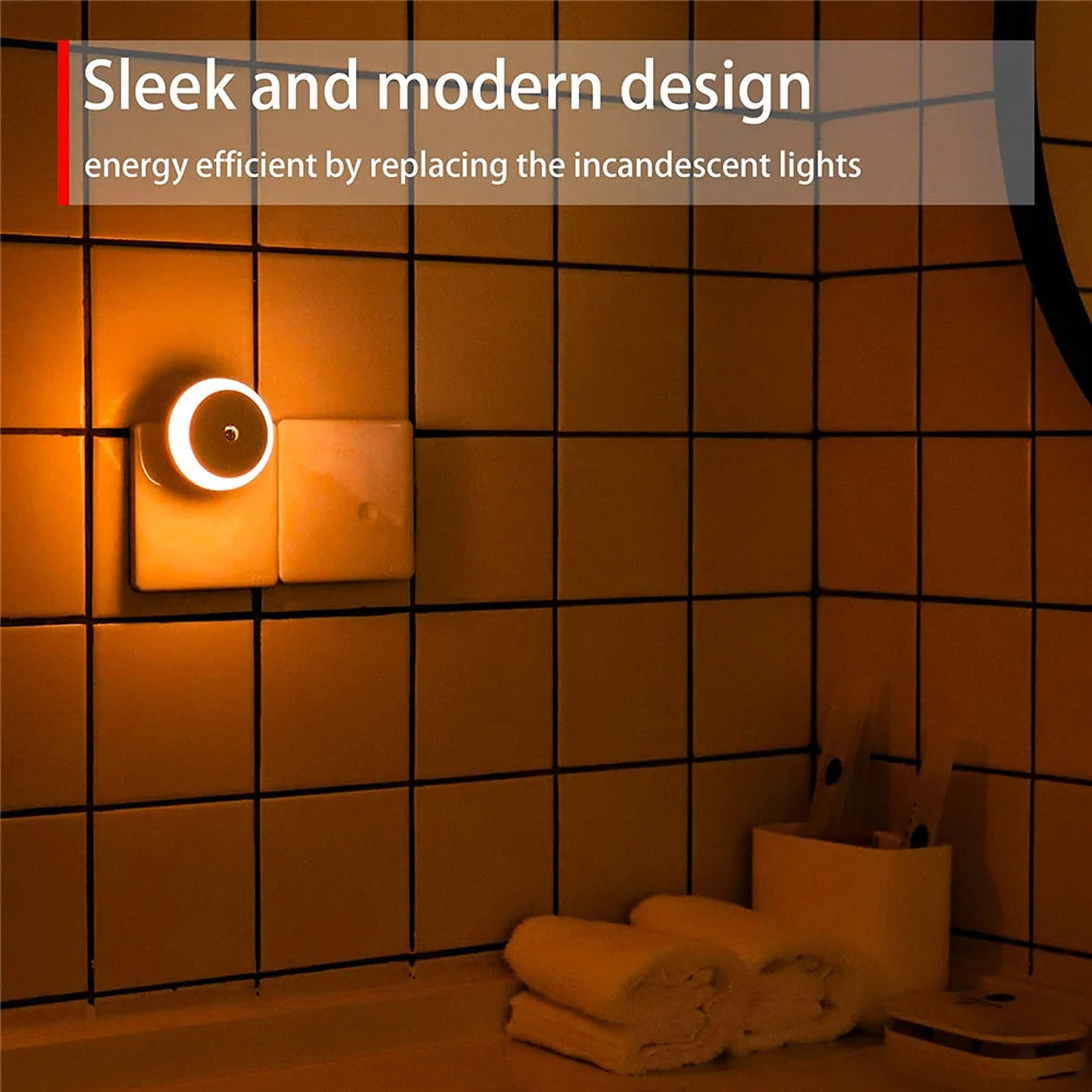 Home Bathroom Round Plug-In Wall Lamp