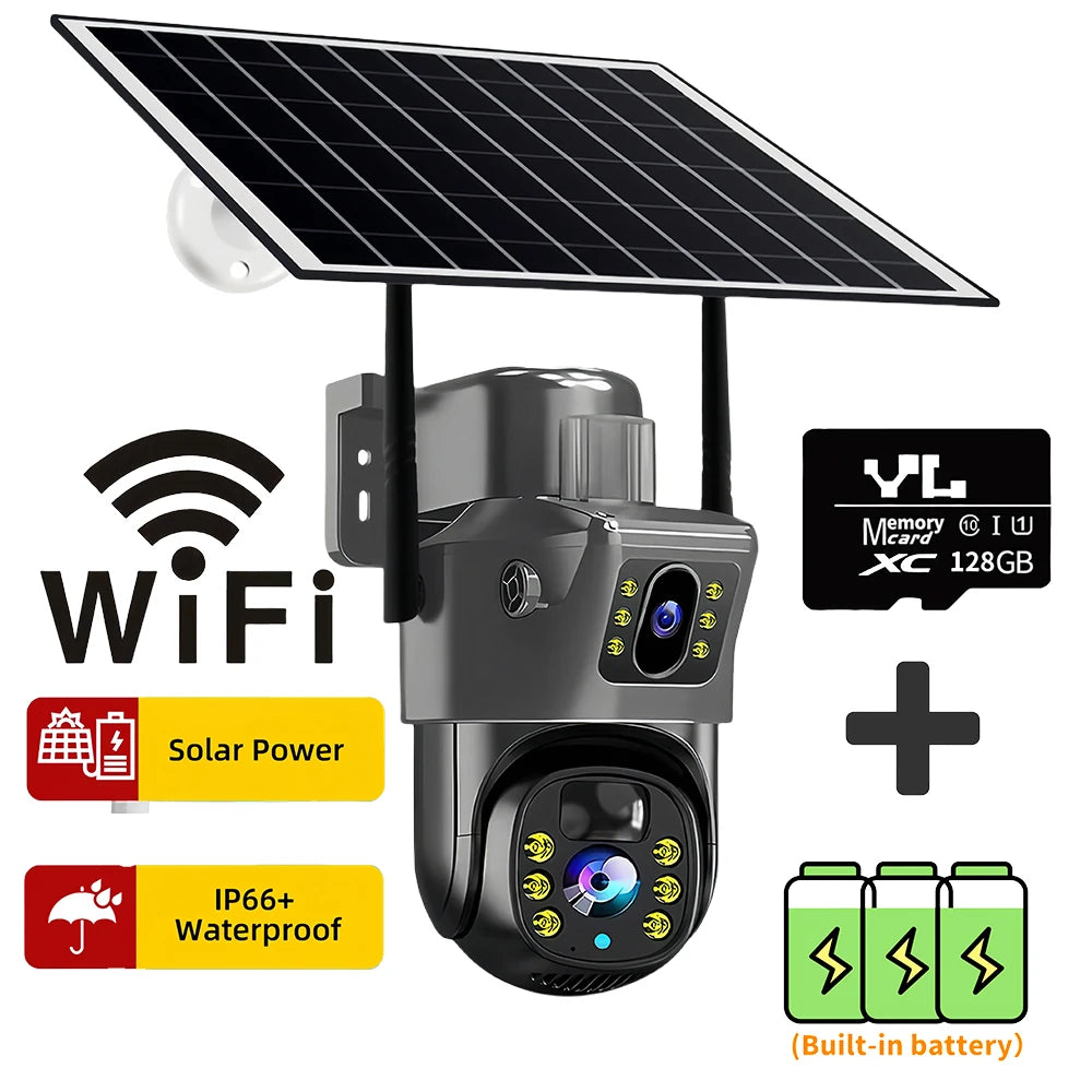 Outdoor 4K 8MP Wireless Solar Camera