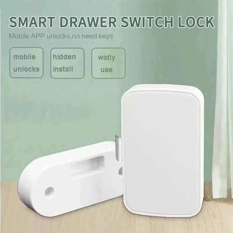 Tuya Smart Home File Cabinet Lock Wireless Bluetooth Keyless Invisible Mobile APP Control Electronic Locks For Furniture Drawer