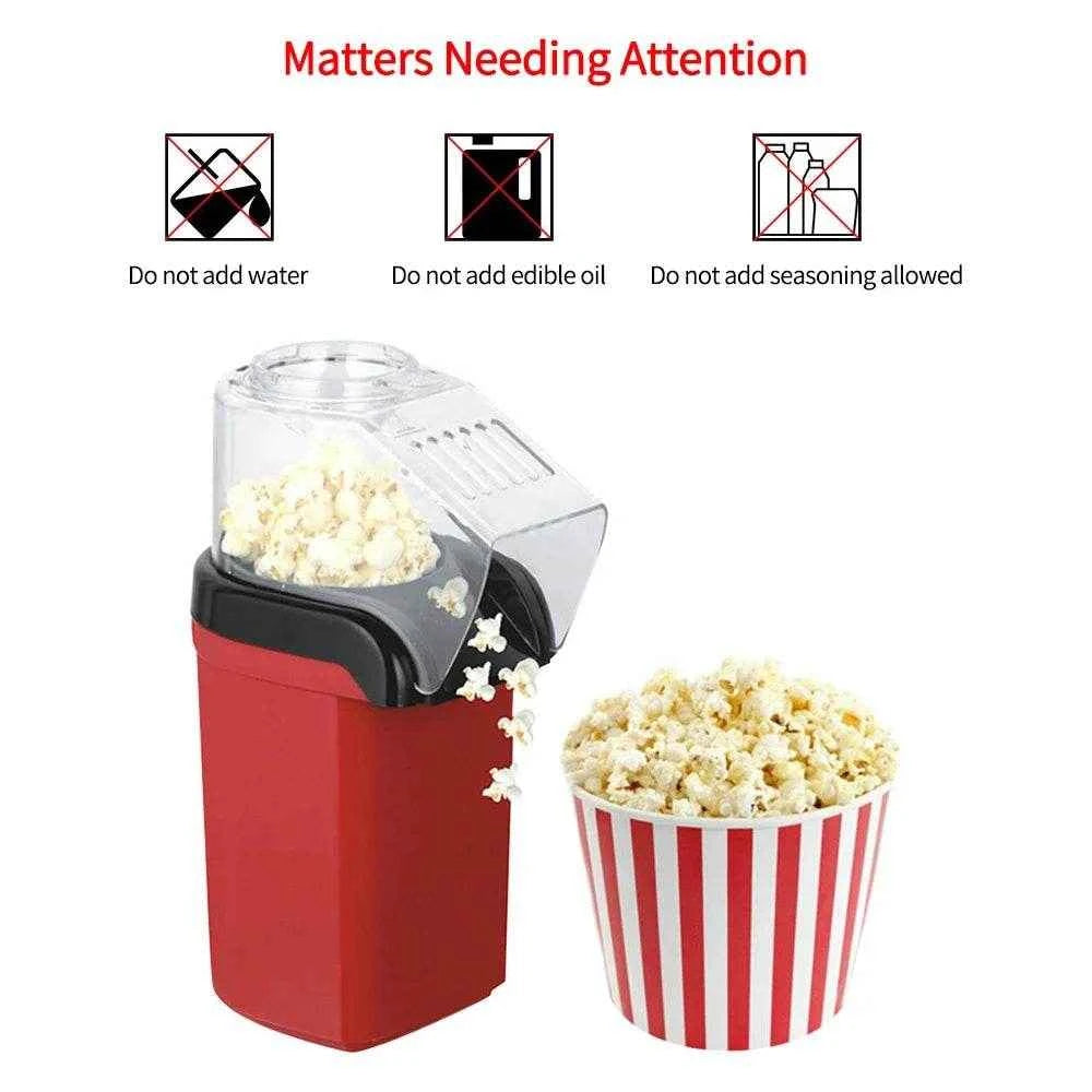 Fully Automatic Popcorn Machine – 110V/220V Mini Electric Popcorn Maker for Home Kitchen