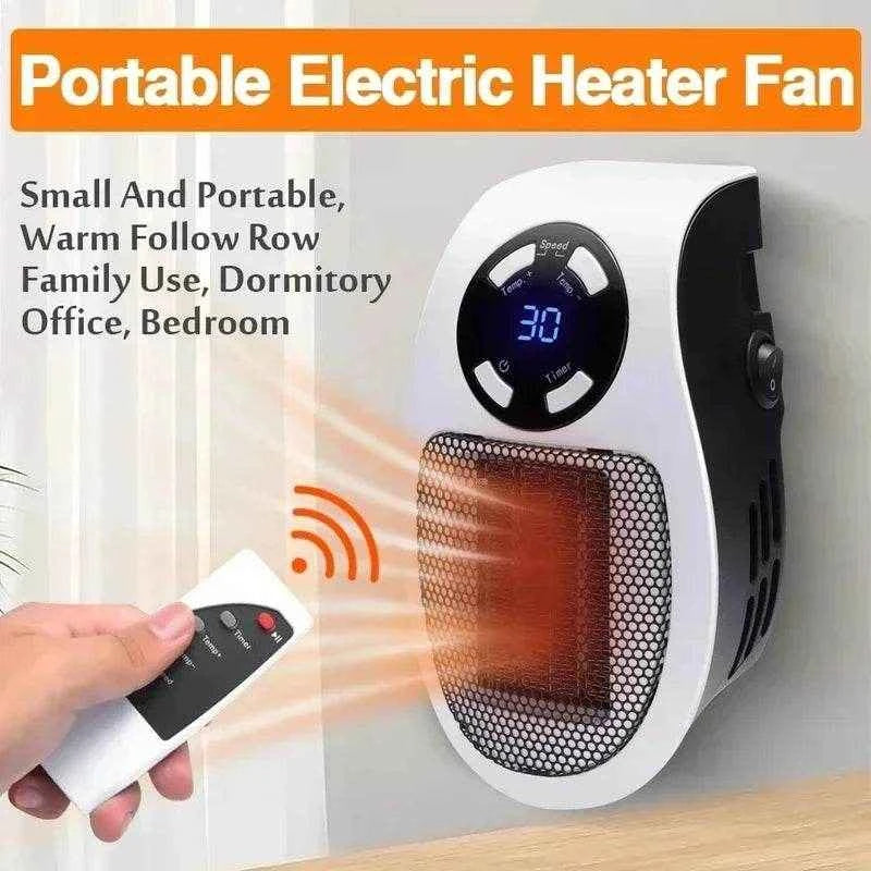 Portable Electric Heater - Mini Warm Air Blower for Home & Office Winter Use