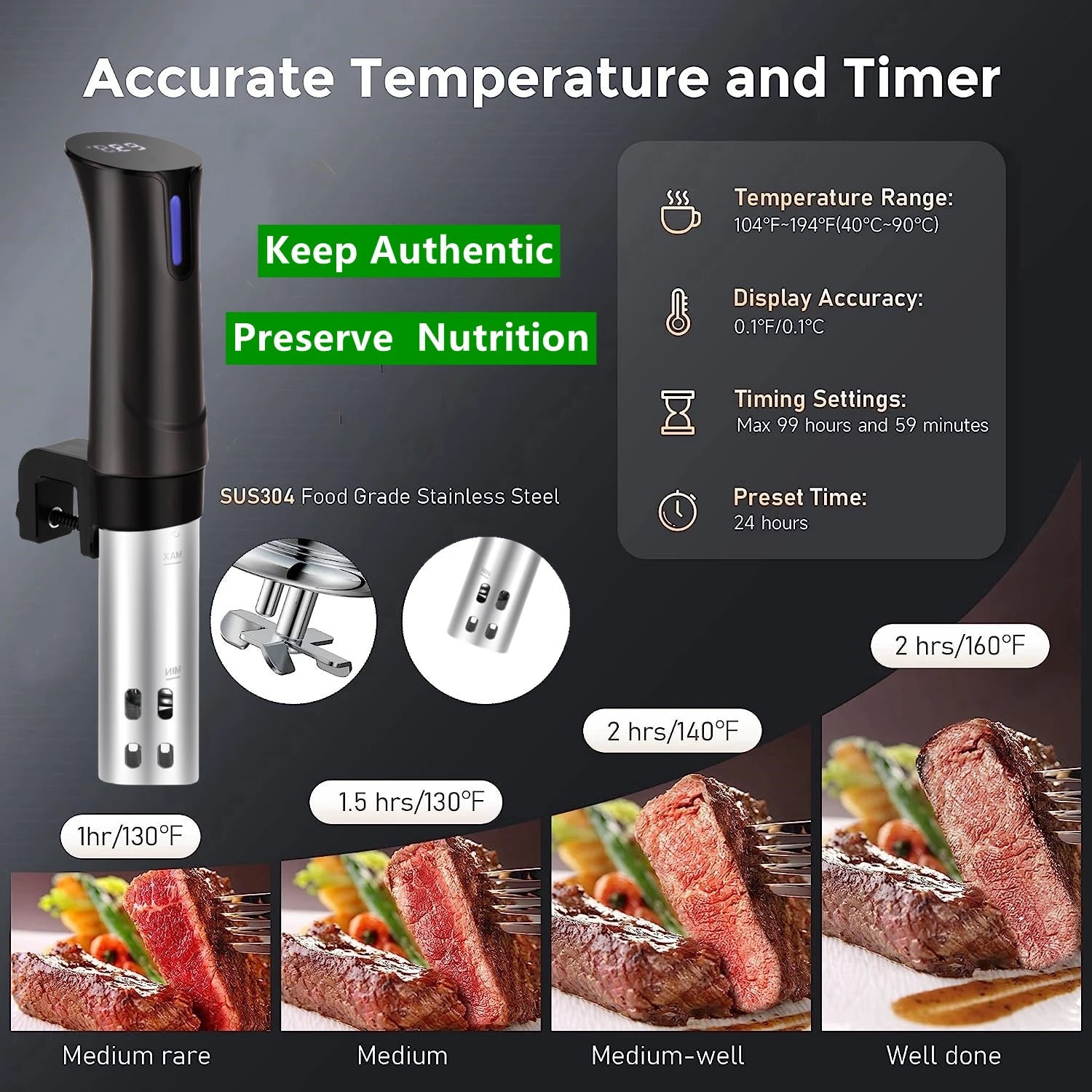 Kitchen Smart LCD Touch Vide Machine