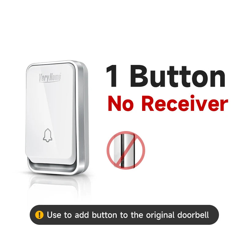 Wireless Waterproof Self-Powered Button Smart Doorbell