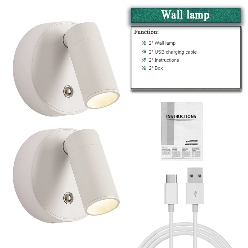 350° Rotatable Magnetic Wall LED Lamp