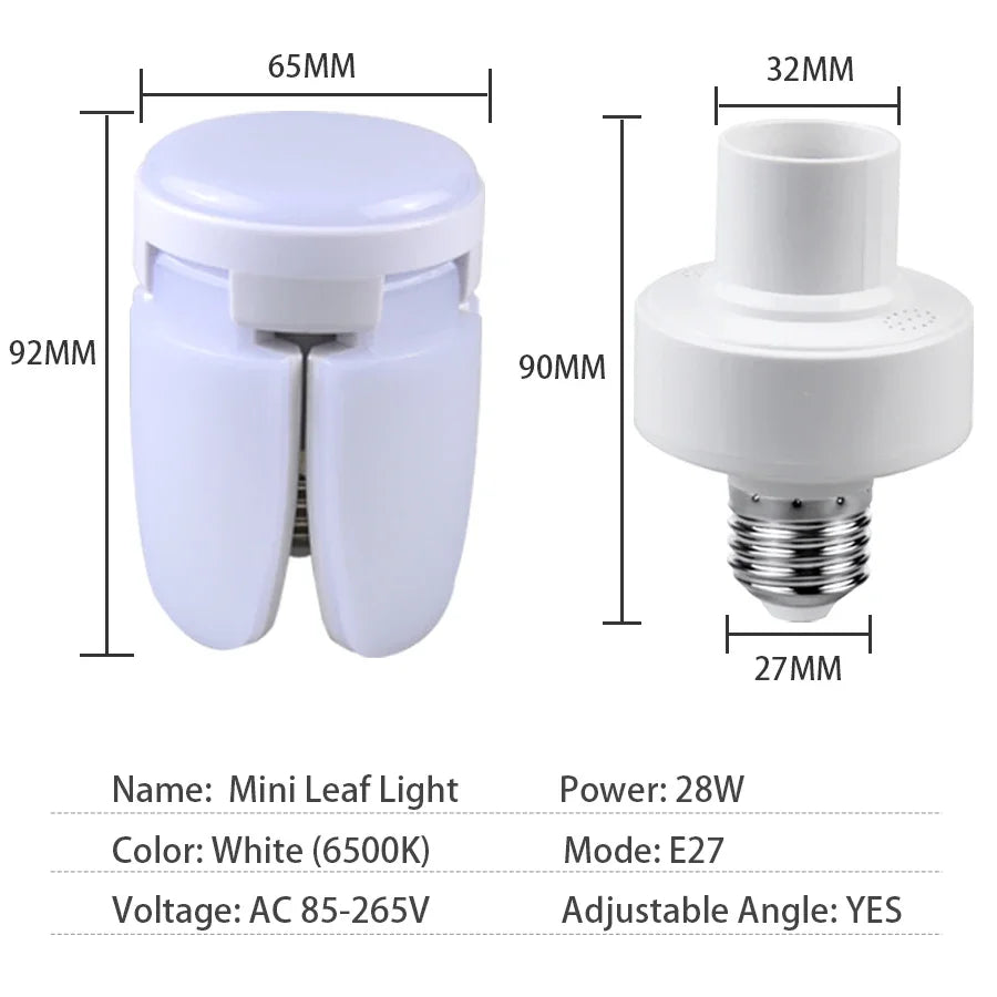 Foldable Fan Blade Design LED Bulb