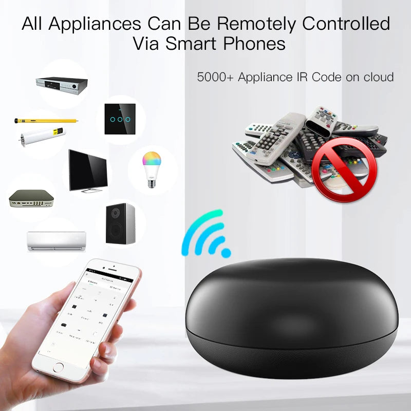 Tuya Universal WiFi IR RF Bluetooth Remote Control for Smart Life APP, Alexa & Google Home Voice Control - Novara®