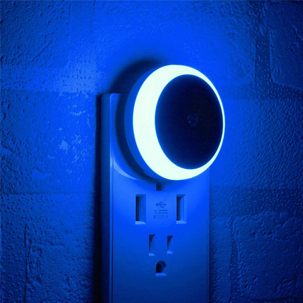 Plug In Sensor Smart Round Night Light